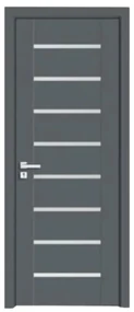 Usa Interior din MDF Novo Doors ND11 LUX PREMIUM, Cadru din Lemn Masiv, KIT COMPLET, Toc Reglabil de 10 CM INCLUS, Plinta pe Ambele Parti (Culoare: