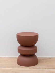 Masuta laterala, din metal, terracota Forms