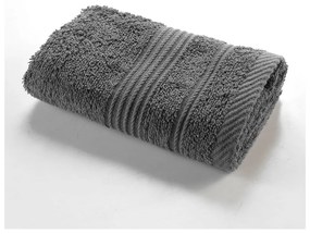 Prosop gri închis din bumbac din frotir 30x50 cm Tendresse – douceur d'intérieur