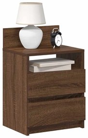 vidaXL Noptiere 2 buc cu 2 sertare Stejar maro 40x33x60 cm