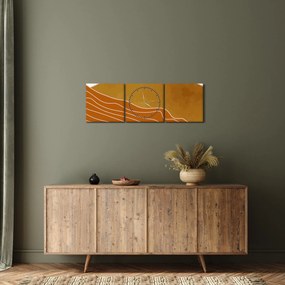 Tablou - Apus de soare (cu ceas) (90x30 cm)