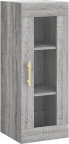 vidaXL Dulap montat pe perete, gri sonoma, 34,5x34x90 cm
