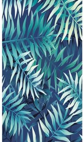 Set de plaja BORNEO – prosop 100×180 cm si poncho 80×145 cm, albastru inchis