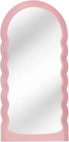 Oglinda de perete design modern Wave 160cm, roz