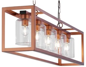 Jupiter 1804 - MC5 - Lustră pe lanț MACARI 5xE27/60W/230V de cupru