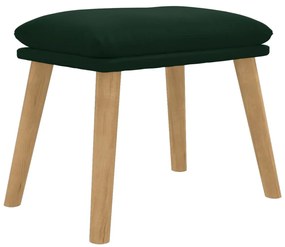 Taburet, verde inchis, 45x29,5x39 cm, catifea dark green and light wood