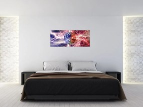 Tablou - Globul pământen în curenți (120x50 cm)