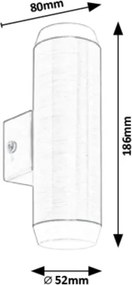 Aplică LED de exterior CATANIA 2xLED/4W/230V IP44 bronz Rabalux 8939