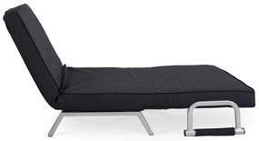 JAKS Fotoliu extensibil Bart 2 negru