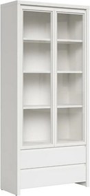 Vitrina KASPIAN, alb, PAL, 90x41x201 cm