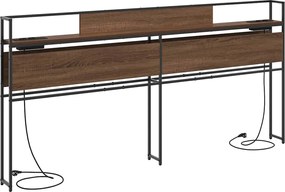 vidaXL Tăblie de depozitare cu raft Stejar brun 180 cm Lemn compozit