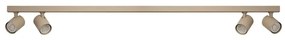 Plafoniera liniara bej cu 4 spoturi EXO 4, 120cm