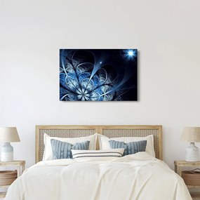 Tablou - Floare albastru închis (90x60 cm)