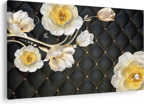 Tablou - Imagine cu flori de trandafir alb (90x60 cm)