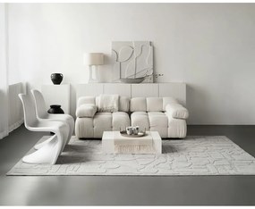 Covor gri deschis din lână 200x300 cm Morphic Dunes – Agnella