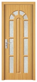 Usa Interior din MDF Novo Doors ND108, Cadru din Lemn Masiv, Geam Sablat, KIT COMPLET, Toc , Manere si balamale incluse (Culoare: Wenge, Toc: Fix,
