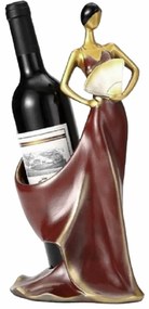 Suport pentru sticla de vin EUNICE, Burgundy, 17x36cm