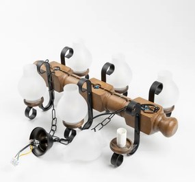 Lustră pe lanț Brilagi RUSTIC 6xE14/40W/230V fag/nuc