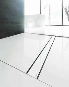 Set rigola pentru dus plus capac sticla alba Alca Glass si APZ106 75 cm