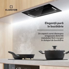 Klarstein Hektor Eco, hotă, 72 cm, 466 m³/h, control tactil, sticlă