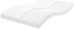 vidaXL Saltea din spumă, alb, 140x190 cm, 7 zone, duritate 20 ILD