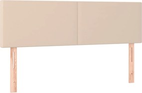 vidaXL Tăblii de pat, cappuccino, 144x5x78/88 cm, piele ecologică