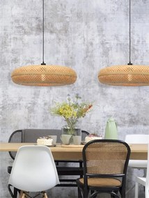 Lustra suspendata eco din bambus Palawan natur, 60x15cm