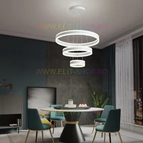 Lustra LED Cu Telecomanda, Elit's Esn1768/600-W, 304W, ALB