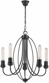 Light Prestige Canaria lampă suspendată 5x60 W negru LP-6704/5P