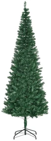 Brad de Craciun Artificial 210cm 631 Ramuri Dese din PVC ecologic, Baza Ф50, Verde, Decoratiune de Craciun HOMCOM | Aosom Romania