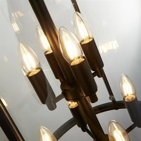 Lustra stil traditional Lantern Grande 8L negru