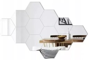 Set 8 oglinzi hexagonale Rea autoadezive 19 cm