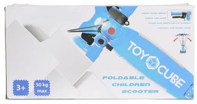 Trotineta copii cu roti luminoase din silicon NOVOKIDS™ Toy Cube, Cu melodii si lumini, 3 roti, Pliabila, Maner reglabil pe inaltime, Max 50 kg,