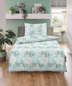 Lenjerie de pat creponata albastra GABRIELA Dimensiune lenjerie de pat: 70 x 90 cm | 140 x 200 cm