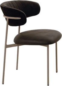 Scaun Mira, tesatura, structura metalica - GRI ANTRACIT