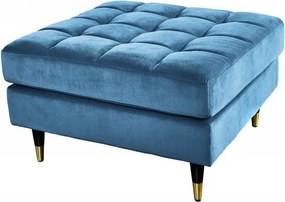 Taburete elegant Cozy Velvet 80cm, catifea aqua