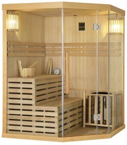 Tradičná saunová kabína / fínska sauna Espoo150 Premium - 150 x 150 cm 6 kW