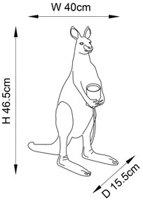 Endon 95075 - Lampă de masă KANGAROO 1xE27/10W/230V aurie