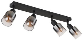 Plafoniera 4L design modern Hubertus negru