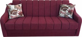 Canapea ALEX extensibila, 3 locuri, cu lada de depozitare, stofa rosu bordo, 220x90x90 Rosu Bordo