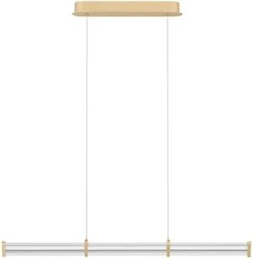 Lustra LED 3000K suspendata design liniar PHEME auriu periat
