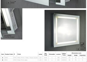 Oglinda cu iluminat LED pentru baie IP44 Bathroom 8510 SRT