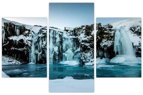 Tablou cu cascade înghețate (90x60 cm)