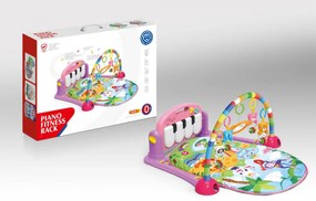 Saltea de Joacă pentru Bebe cu Pian Detasabil și Accesorii Stimulante SPC-01- roz