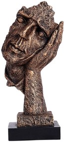 Statueta Chip de om No Hear 33cm, Auriu
