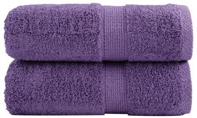 vidaXL Prosoape oaspeți premium SOLUND 2 buc violet 30x50 cm 600 gsm