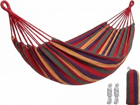 Hamac ZENVIO 200x100 cm, rosu + geanta gratuita