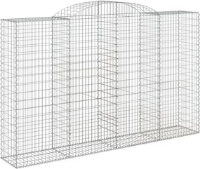 vidaXL Coș gabion arcuit, 300x50x180/200 cm, fier galvanizat