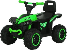 ATV Electric cu acumulator pentru copii NOVOKIDS™ Mini Monster , Lungime 68 cm, 3-6 ani , Max 30 kg , 6V, Verde cu Negru