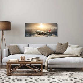 Tablou - Avion în nori (120x50 cm)